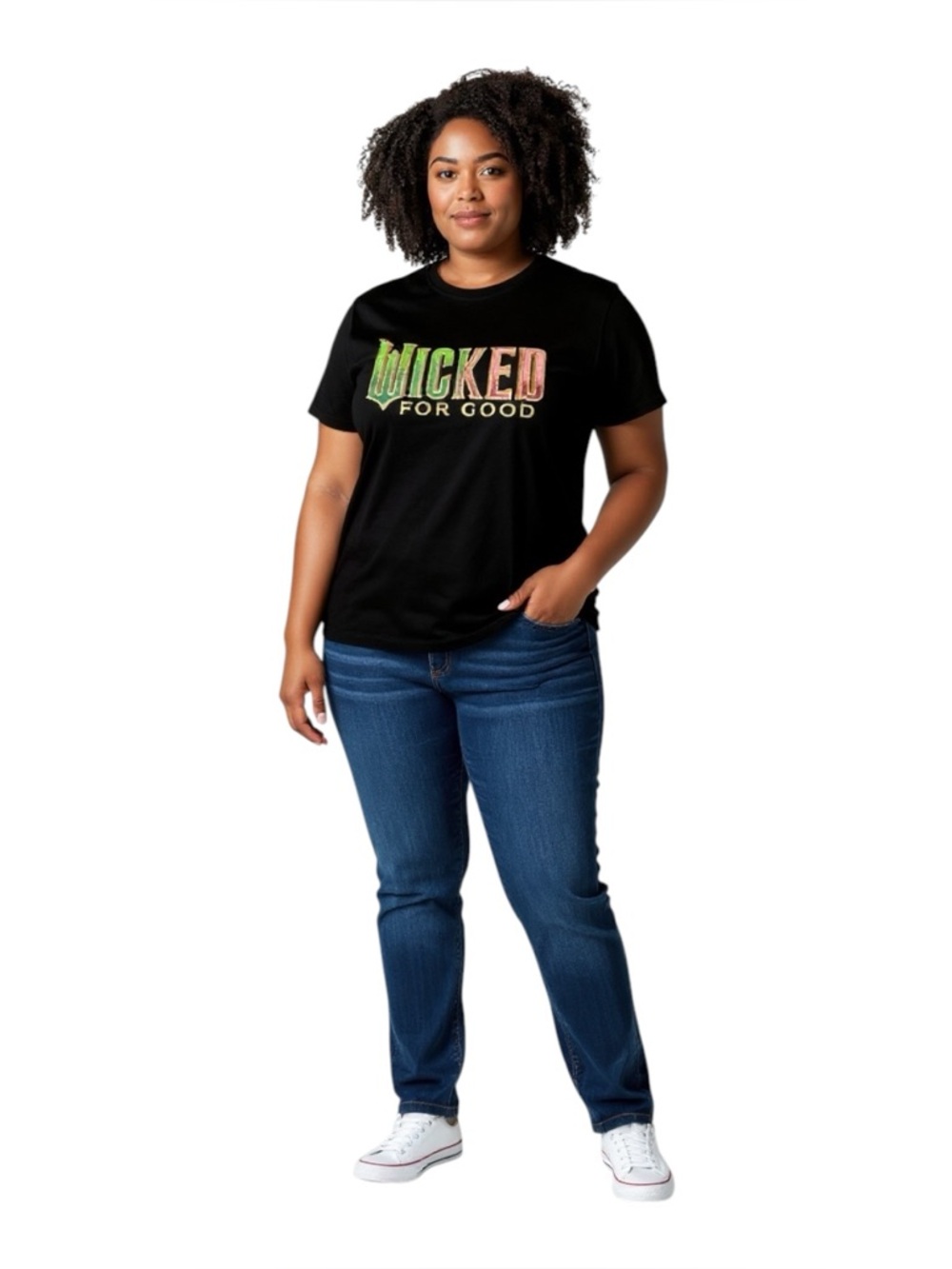Women’s Black "Wicked For Good" Graphic Tee